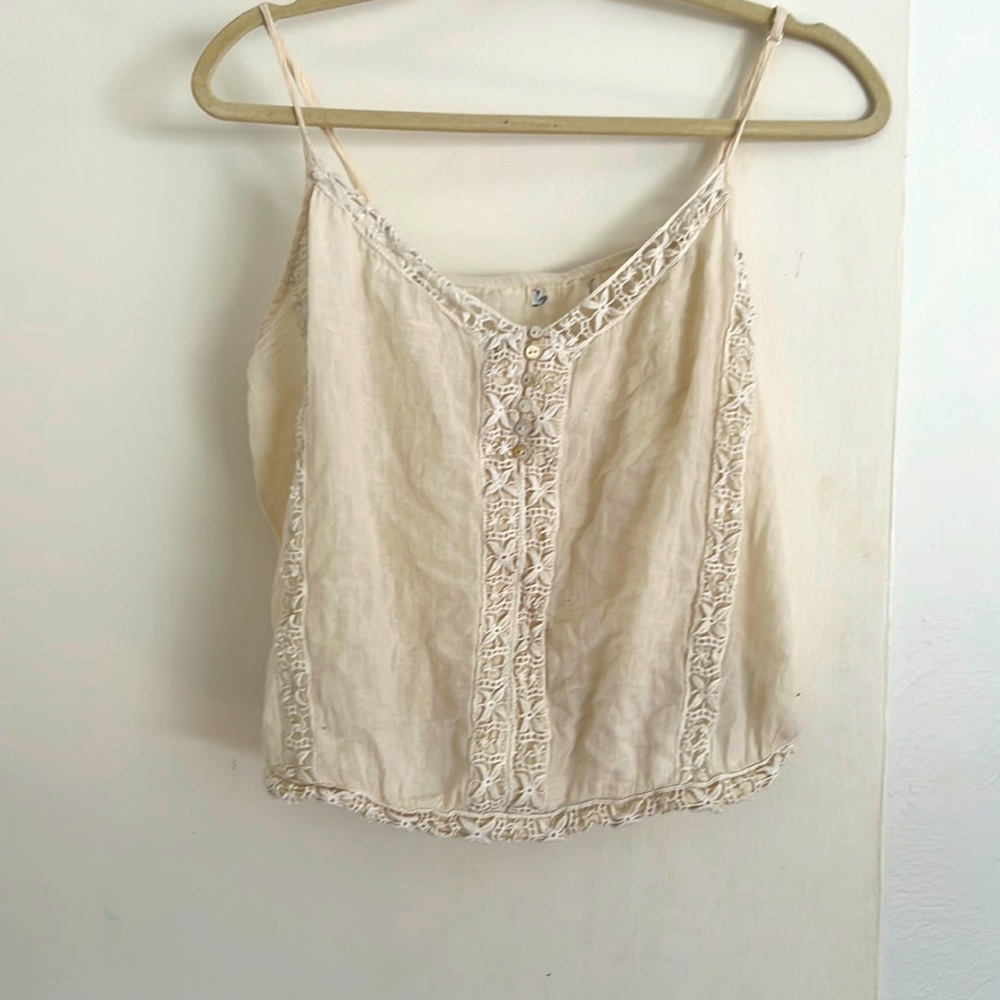 Cream Crochet Top